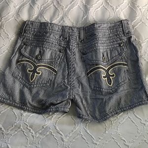 Rock revival pin stripe shorts